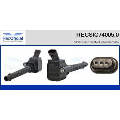 Última Versión Bobina de encendido RECOFICIAL RECSIC74005.0 RECOFICIAL RECSIC74005.0